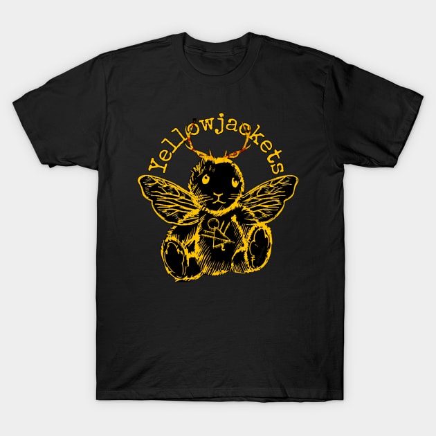 Beary-Hoppy-Antlered-Buzz - Yellowjackets T-Shirt by LopGraphiX